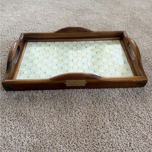 Mackenzie Childs Parchment Check Tray